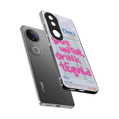 Tequila Tales sleek vivo v50 cover with tempered glass back and TPU edges