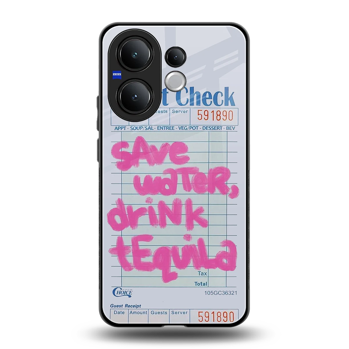 Tequila Tales back phone cover | glass case for vivo v60