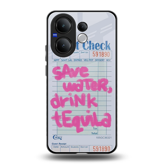Tequila Tales back phone cover | glass case for vivo v60