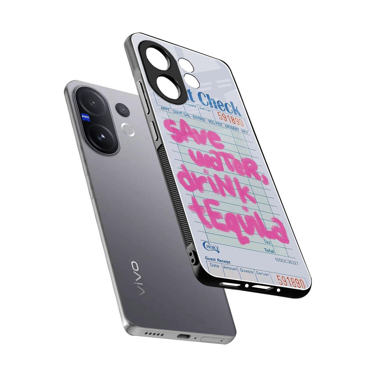 Tequila Tales sleek vivo v60 cover with tempered glass back and TPU edges