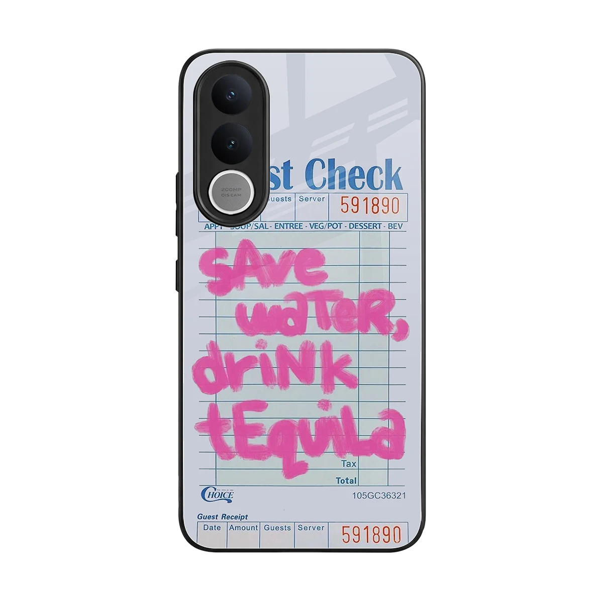 Tequila Tales back phone cover | glass case for vivo v70 fe