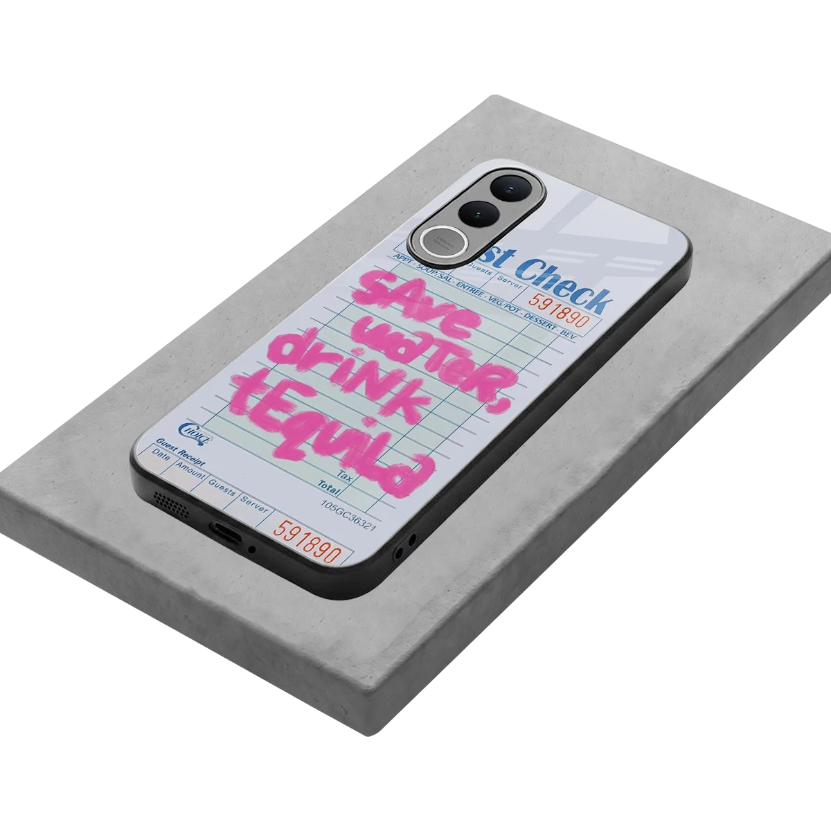 Tequila Tales stylish phone case for vivo v70 fe | glossy glass and slim fit