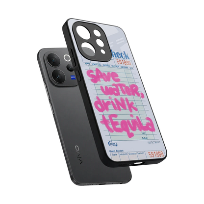 Tequila Tales sleek vivo v70 cover with tempered glass back and TPU edges