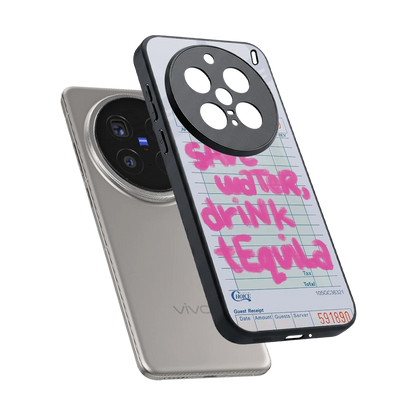 Tequila Tales sleek vivo x200 pro cover with tempered glass back and TPU edges