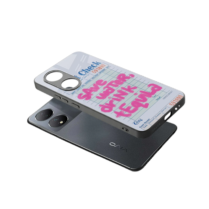 Tequila Tales sleek Vivo-y100 cover with tempered glass back and TPU edges