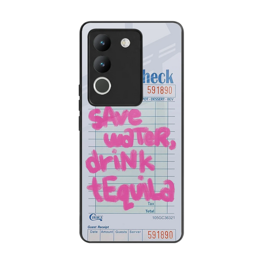Tequila Tales back phone cover | glass case for vivo y200 5g