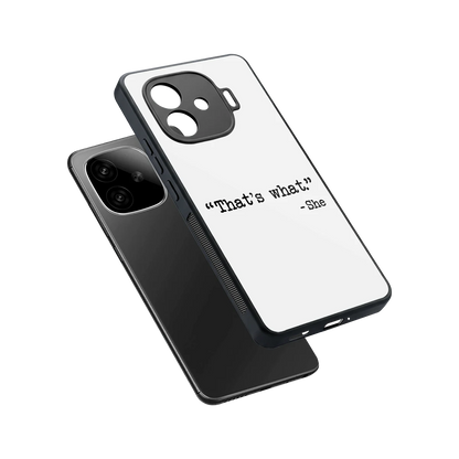 Thats What sleek iqoo neo 10r 5g cover with tempered glass back and TPU edges