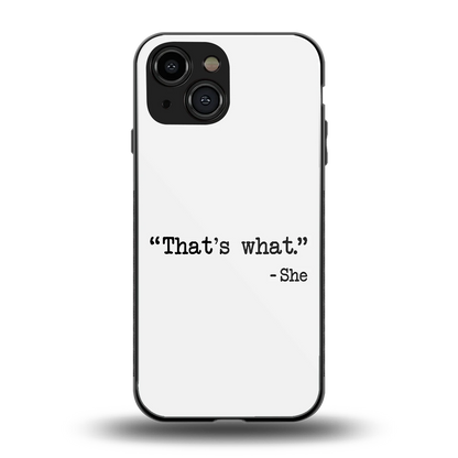 Thats What back phone cover | glass case for iphone 13 mini