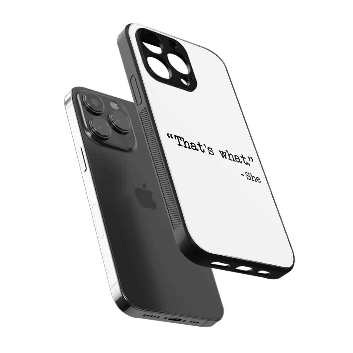 Thats What sleek iphone 13 pro cover with tempered glass back and TPU edges