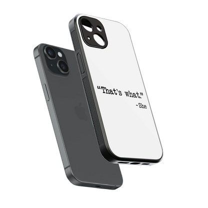 Thats What sleek iphone 14 cover with tempered glass back and TPU edges