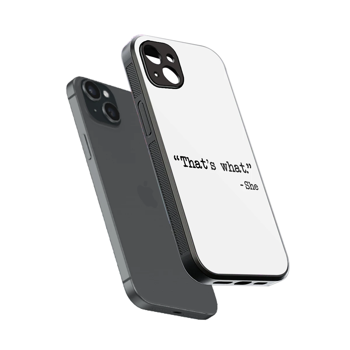 Thats What sleek iphone 14 plus cover with tempered glass back and TPU edges