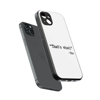 Thats What sleek iphone 14 plus cover with tempered glass back and TPU edges