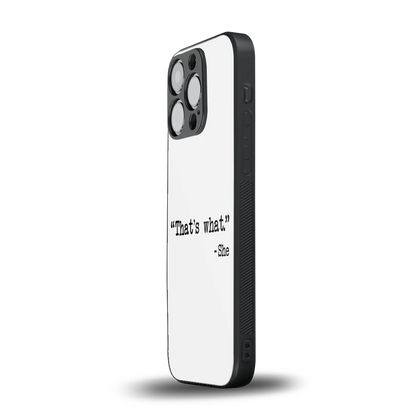 Thats What iphone 15 pro mobile cover | shockproof glass phone case