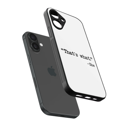 Thats What sleek iphone 16 plus cover with tempered glass back and TPU edges