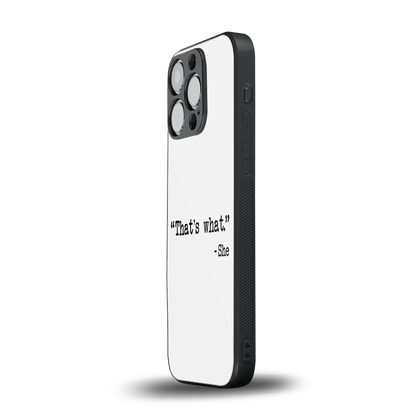 Thats What iphone 16 pro mobile cover | shockproof glass phone case