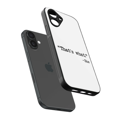 Thats What sleek iPhone 16 cover with tempered glass back and TPU edges