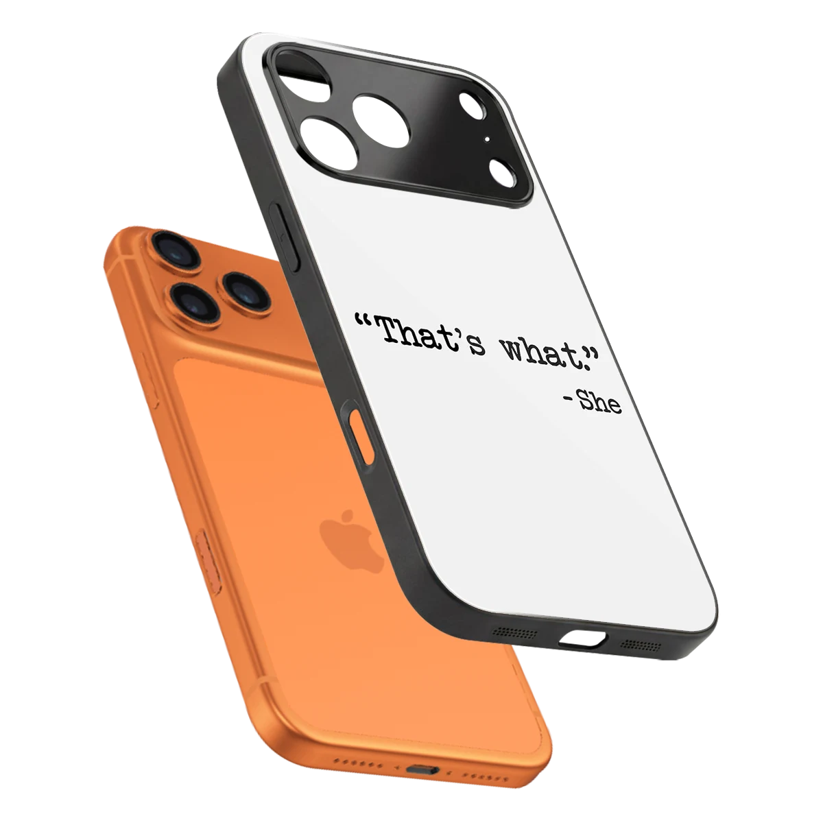 Thats What sleek iphone 17 pro cover with tempered glass back and TPU edges