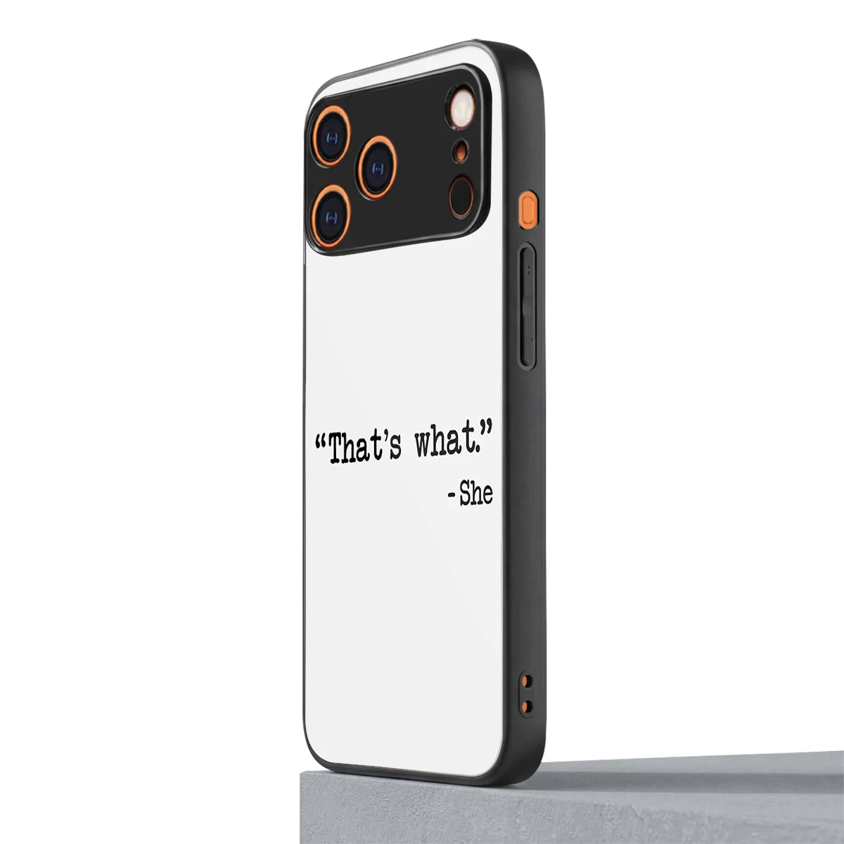 Thats What iphone 17 pro max mobile cover | shockproof glass phone case