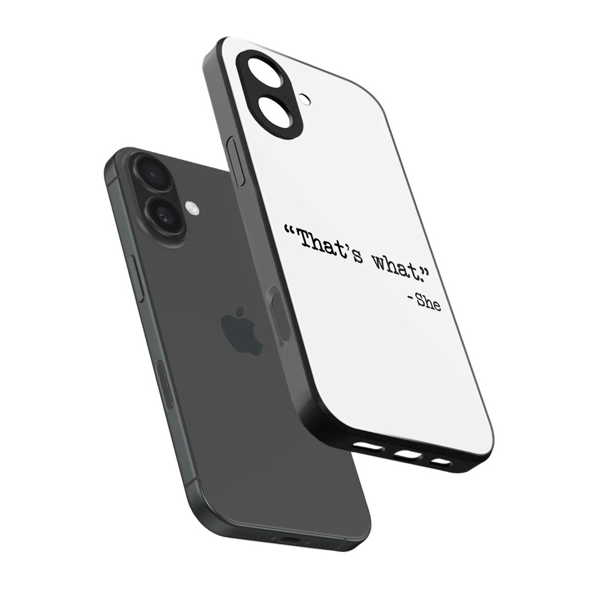 Thats What sleek iphone 17 cover with tempered glass back and TPU edges