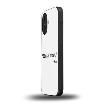 Thats What iphone 17 mobile cover | shockproof glass phone case