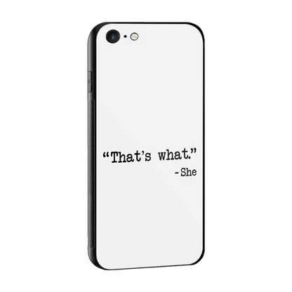 Thats What sleek iphone 6 cover with tempered glass back and TPU edges