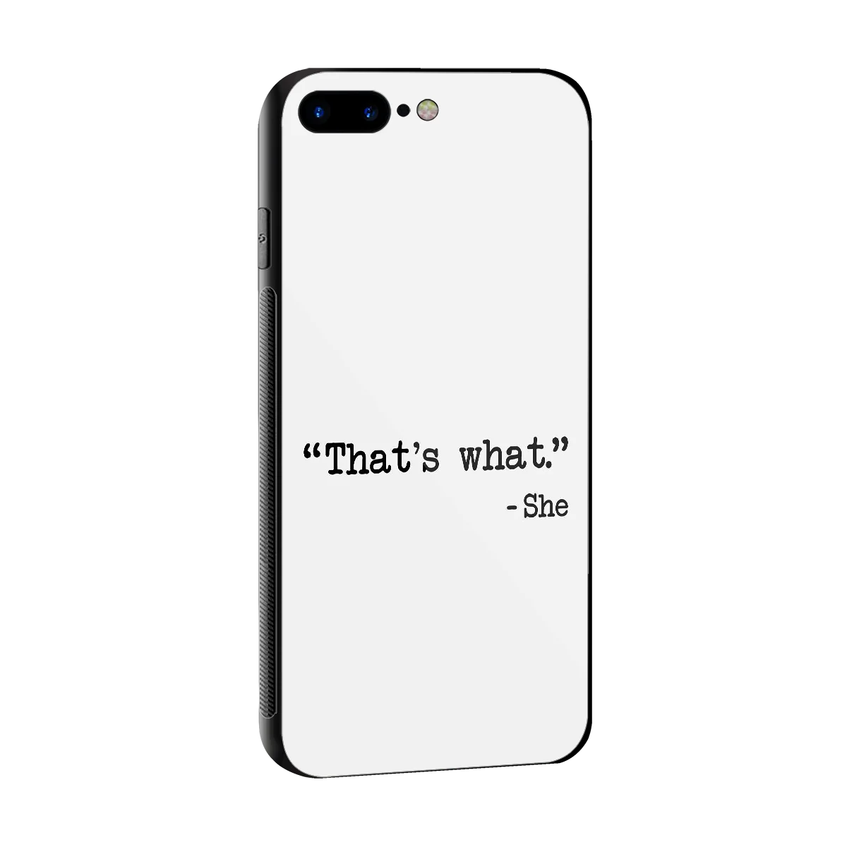 Thats What sleek iphone 8 plus cover with tempered glass back and TPU edges
