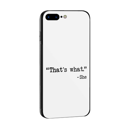 Thats What sleek iphone 8 plus cover with tempered glass back and TPU edges