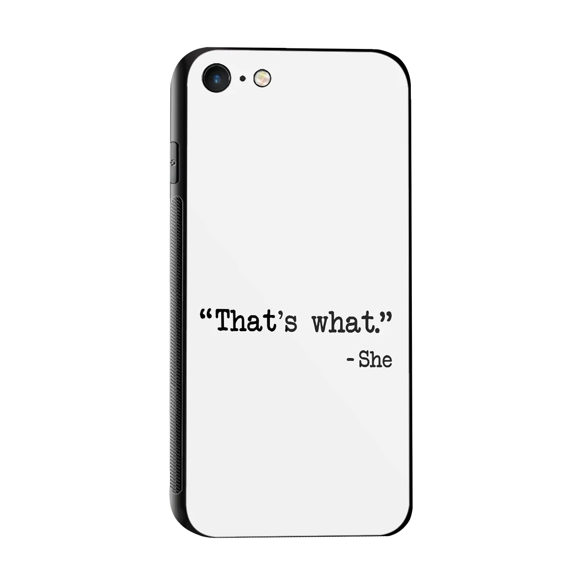 Thats What sleek iphone 7 cover with tempered glass back and TPU edges