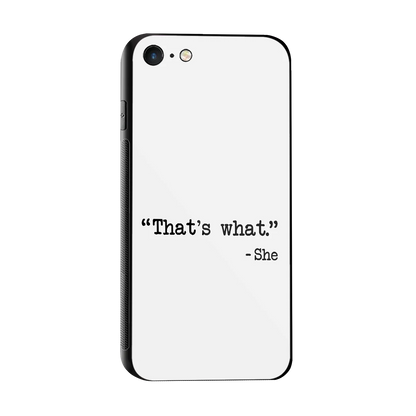 Thats What sleek iphone 7 cover with tempered glass back and TPU edges