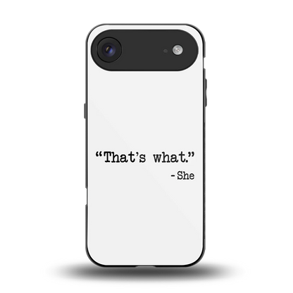 Thats What back phone cover | glass case for iphone air