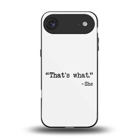 Thats What back phone cover | glass case for iphone air