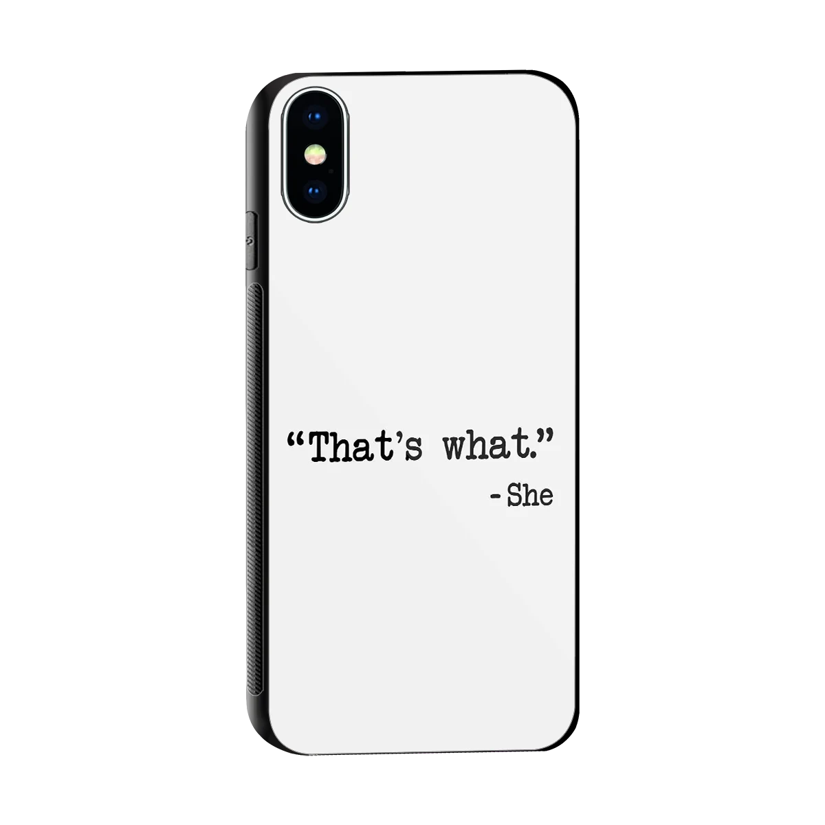 Thats What sleek iphone x cover with tempered glass back and TPU edges
