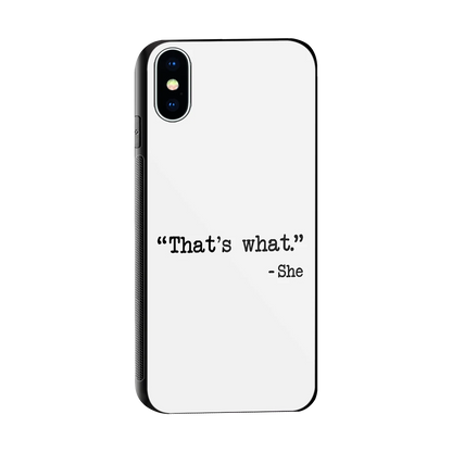 Thats What sleek iphone x cover with tempered glass back and TPU edges