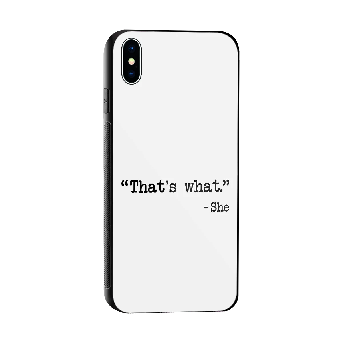 Thats What sleek iphone xs max cover with tempered glass back and TPU edges