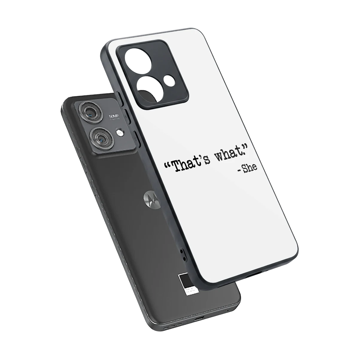 Thats What sleek motorola edge 40 neo 5g cover with tempered glass back and TPU edges