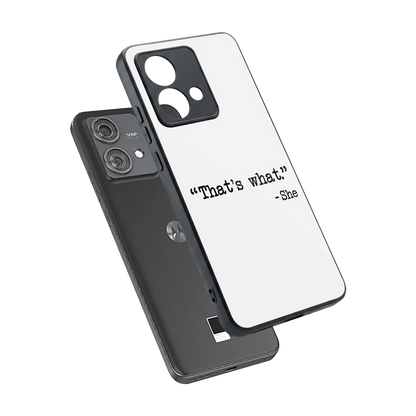 Thats What sleek motorola edge 40 neo 5g cover with tempered glass back and TPU edges
