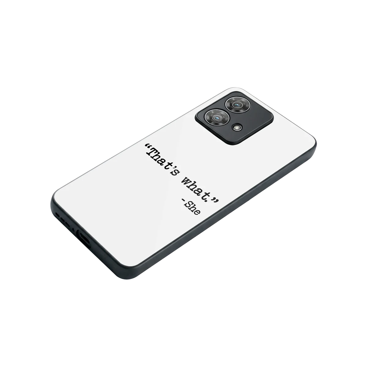 Thats What stylish phone case for motorola edge 40 neo 5g | glossy glass and slim fit