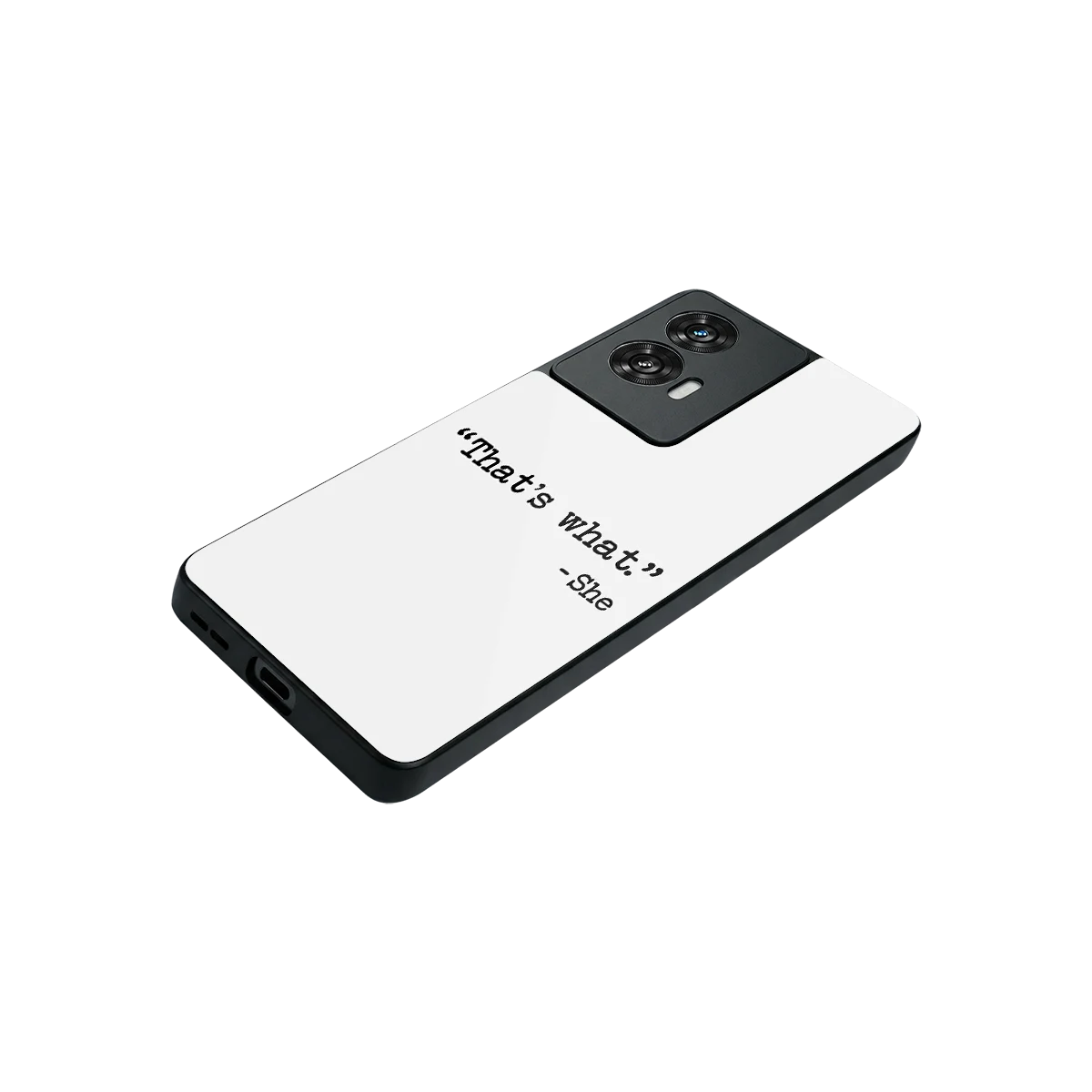 Thats What stylish phone case for motorola edge 50 fusion | glossy glass and slim fit