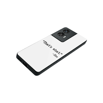 Thats What stylish phone case for motorola edge 50 fusion | glossy glass and slim fit