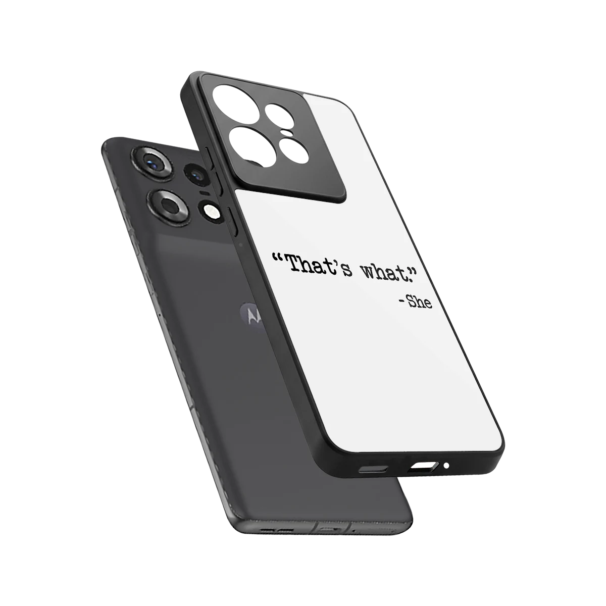 Thats What sleek motorola edge 50 pro cover with tempered glass back and TPU edges