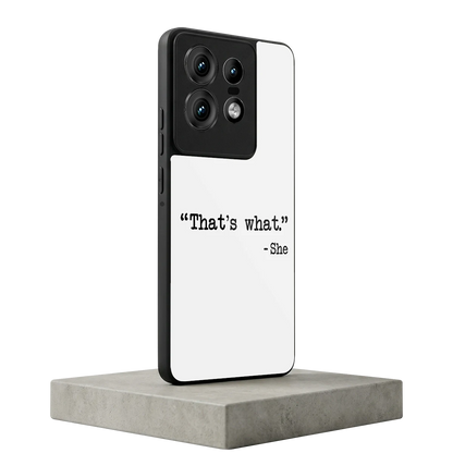 Thats What motorola edge 50 pro mobile cover | shockproof glass phone case