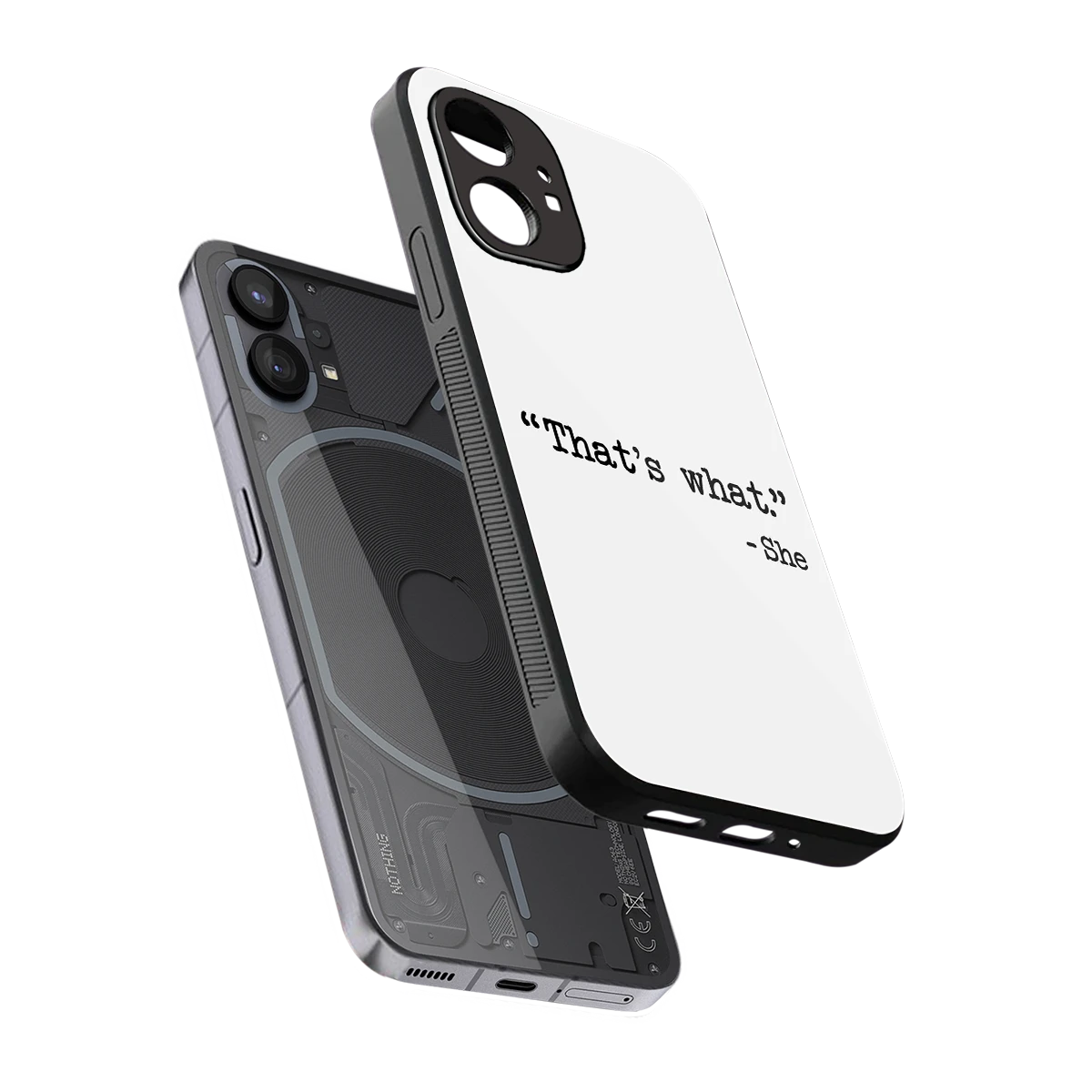 Thats What sleek nothing phone 1 cover with tempered glass back and TPU edges