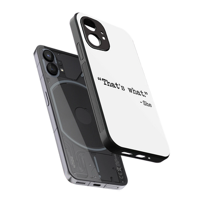 Thats What sleek nothing phone 1 cover with tempered glass back and TPU edges