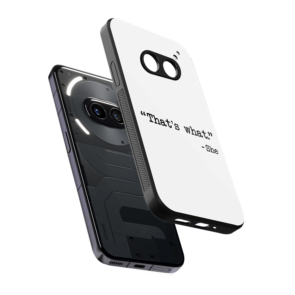 Thats What sleek nothing phone 2a cover with tempered glass back and TPU edges