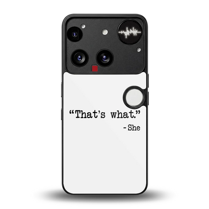Thats What back phone cover | glass case for nothing phone 3