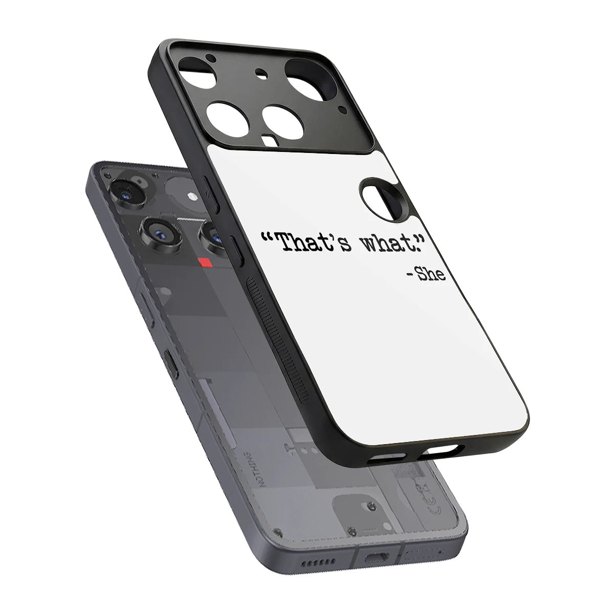 Thats What sleek nothing phone 3 cover with tempered glass back and TPU edges