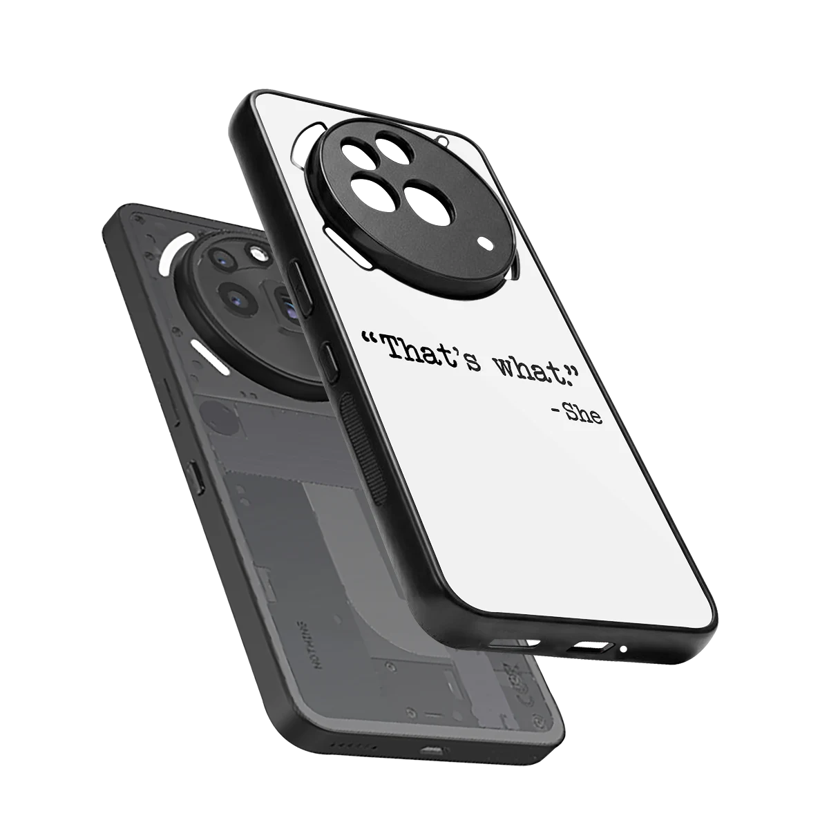 Thats What sleek nothing phone 3a pro cover with tempered glass back and TPU edges