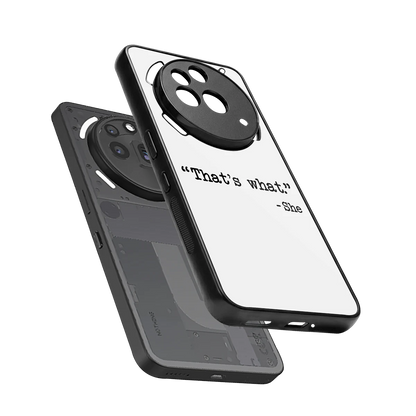 Thats What sleek nothing phone 3a pro cover with tempered glass back and TPU edges