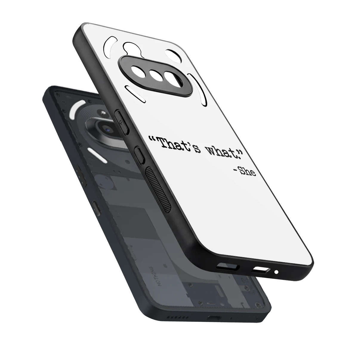 Thats What sleek nothing phone 3a cover with tempered glass back and TPU edges
