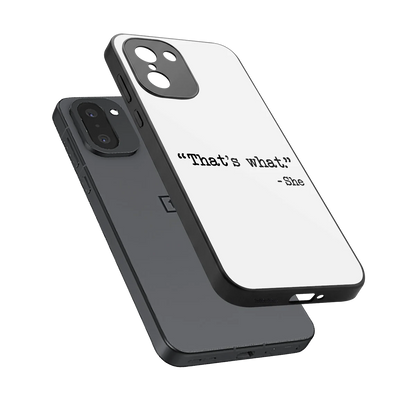 Thats What sleek oneplus 15r cover with tempered glass back and TPU edges